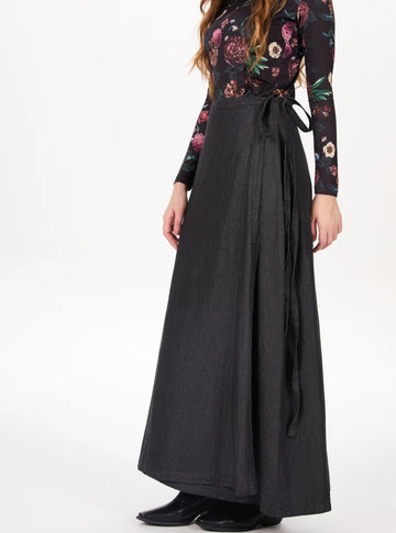 AS AW25 denim one pieces  wrap skirts adjustable waist woman clothing