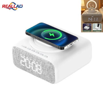 Wireless Bluetooth 5.0 Speaker Multi-functional Mobile Phone Wireless Charging Creative Swan Night Light Bluetooth Audio Player