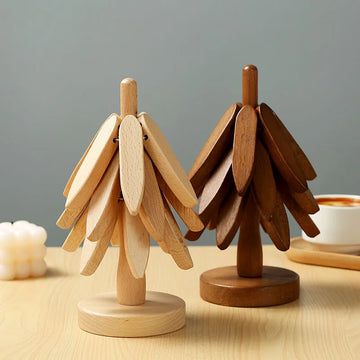 4PCS Tree Design Stand Bamboo