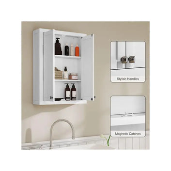 Bathroom Storage Cabinet Organizer with Adjustable Shelves for Home and Office Use