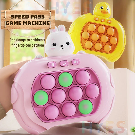 Electronic Quick Push Bubble Game Handle Toys