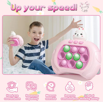 Electronic Quick Push Bubble Game Handle Toys