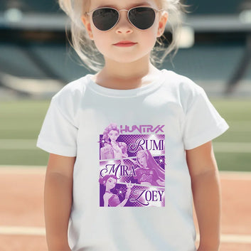 Kawaii K-POP Demon Hunters Kids T-shirt Girl Boy Clothes Children Clothing Fashion Tops Cotton Sweet Gift Short Sleeve Costumes